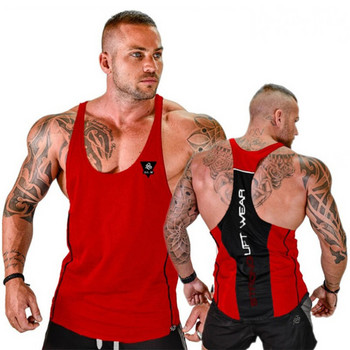 Bodybuilding Tank Tops Ανδρικά Γυμναστήριο Αμάνικο πουκάμισο γυμναστικής Ανδρικό καλοκαιρινό βαμβακερό εσώρουχο Casual μονό γιλέκο επώνυμα ρούχα