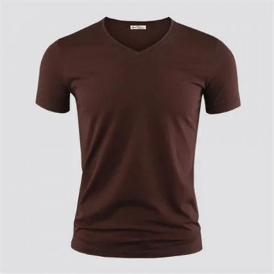 Muška majica kratkih rukava čiste boje Majice kratkih rukava s V ovratnikom Muška majica kratkih rukava Crne tajice Muške majice s kratkim rukavima Odjeća za fitness za muškarce TDX01