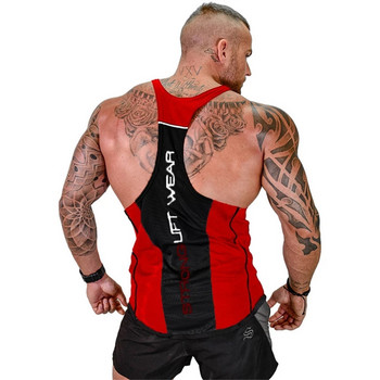 Ανδρικό Bodybuilding Tank top Gyms Fitness αμάνικο πουκάμισο 2021 Νέα ανδρικά βαμβακερά ρούχα Μόδα Μονό γιλέκο κάτω