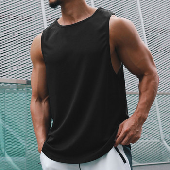 Gym Tank Top Men Mesh Quick Dry Bodybuilding Αμάνικο πουκάμισο Fitness Singlet Μπάσκετ Αθλητικά Μυϊκά Γιλέκο Καλοκαιρινά Ρούχα