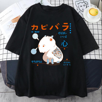 Ανδρική μπλούζα Capybaras Ιαπωνικά anime streetwear μπλουζάκι ανδρικό anime harajuku Ιαπωνικά ρούχα