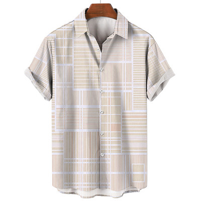 Ανδρικό ανδρικό πουκάμισο Χαβάης 2022 5xl Ανδρικά ρετρό πουκάμισα με καλοκαιρινή ραφή που αναπνέει για άντρες κοντομάνικο μπλουζάκια μονής σειράς