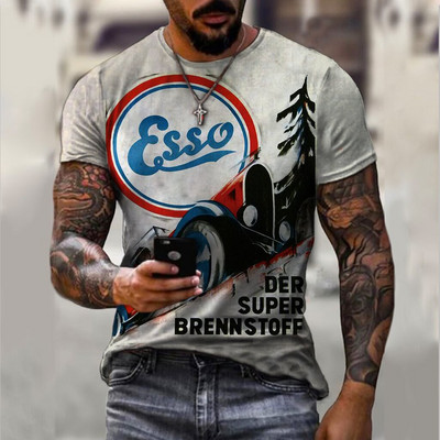 2022. aasta suvevintage meeste T-särk 3D Retro Mootorrataste Suured T-särgid Meestele Riietus Rattasõidu T-särgid Mootori T-särgid Topid