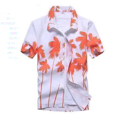 Modna muška havajska košulja Muške ležerne šarene Aloha košulje za plažu kratkih rukava, velika veličina 5XL Camisa Hawaiana Hombre