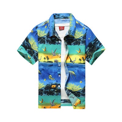 Modna muška havajska košulja Muške ležerne šarene Aloha košulje za plažu kratkih rukava, velika veličina 5XL Camisa Hawaiana Hombre