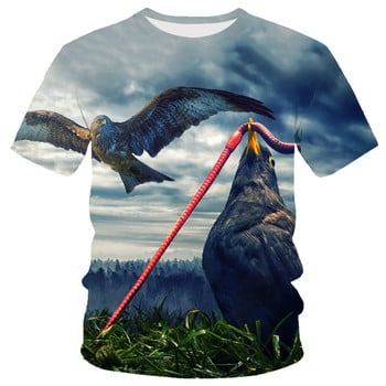 Fashion Summer Eagle And Flame Phoenix Animal 3d printed T-shirt για ανδρικό μπλουζάκι O\'neck κοντομάνικο υπερμεγέθη μπλουζάκι Top Hot