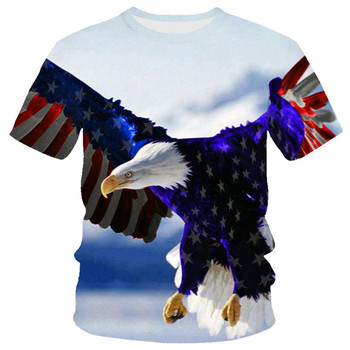 Fashion Summer Eagle And Flame Phoenix Animal 3d printed T-shirt για ανδρικό μπλουζάκι O\'neck κοντομάνικο υπερμεγέθη μπλουζάκι Top Hot