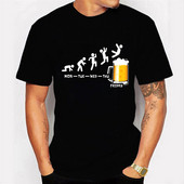 Friday Beer Print Ανδρικά T-shirts Αστεία γραφικά χιπ χοπ καλοκαιρινά γυναικεία μπλουζάκια Streetwear Ulzzang Harajuku T-shirt T-shirt