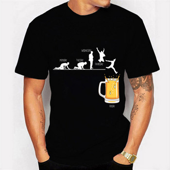 Friday Beer Print Ανδρικά T-shirts Αστεία γραφικά χιπ χοπ καλοκαιρινά γυναικεία μπλουζάκια Streetwear Ulzzang Harajuku T-shirt T-shirt