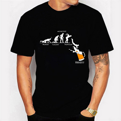 Friday Beer Print Ανδρικά T-shirts Αστεία γραφικά χιπ χοπ καλοκαιρινά γυναικεία μπλουζάκια Streetwear Ulzzang Harajuku T-shirt T-shirt