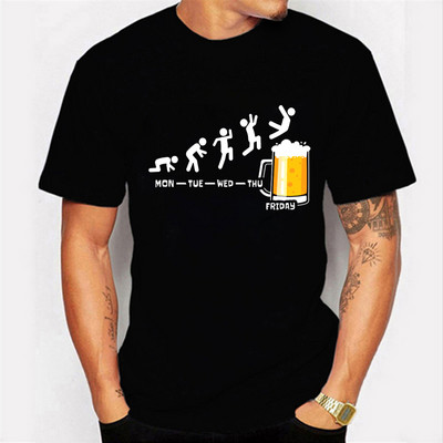 Friday Beer Print Ανδρικά T-shirts Αστεία γραφικά χιπ χοπ καλοκαιρινά γυναικεία μπλουζάκια Streetwear Ulzzang Harajuku T-shirt T-shirt
