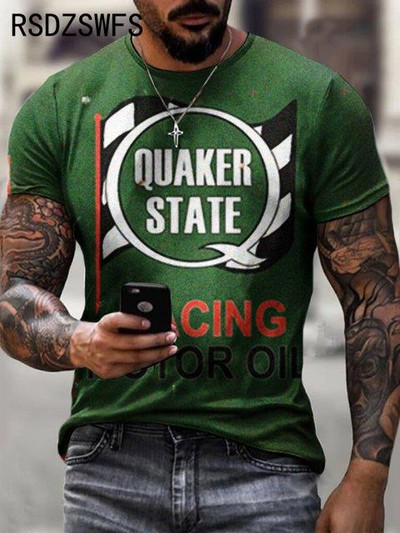 Nova muška STP majica kratkih rukava, 3D ispis, kontrastna boja, osobnost, ležerna ljetna ultratanka prozračna majica kratkih rukava za muškarce