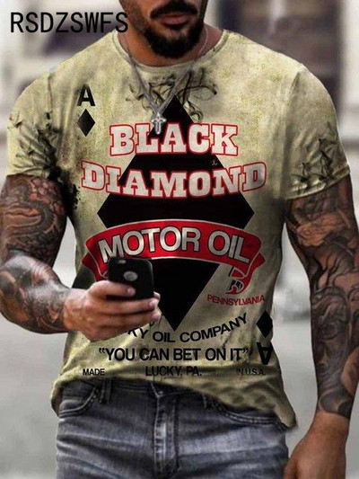 Nova muška STP majica kratkih rukava, 3D ispis, kontrastna boja, osobnost, ležerna ljetna ultratanka prozračna majica kratkih rukava za muškarce