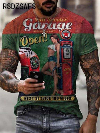 Nova muška STP majica kratkih rukava, 3D ispis, kontrastna boja, osobnost, ležerna ljetna ultratanka prozračna majica kratkih rukava za muškarce