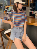 Feynzz Net Crvene traperice Ženske široke ljetne 2022. Nova korejska šik verzija 5xl visokog struka Kombinirane kratke hlače A-kroja širokih nogavica