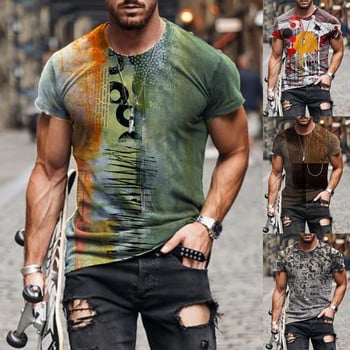 2021 Summer Street Fashion Graffiti Ανδρικά μπαστούνια Μπλουζάκι 3D δημιουργικού χαρακτήρα για ζευγάρια, κοντομάνικο μπλουζάκι