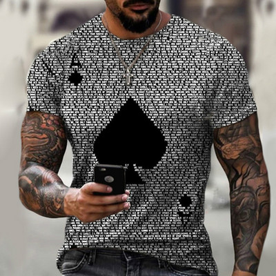 2021. gada vasaras ielas modes grafiti vīriešu lāpstas A Couples 3D radoši rakstura ikdienas krekls Liela izmēra T-krekls ar īsām piedurknēm