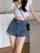 Feynzz Ljeto Nova korejska verzija univerzalnih traper hlačica Žene su tanke Lagane široke male vruće hlačice Ins Tide