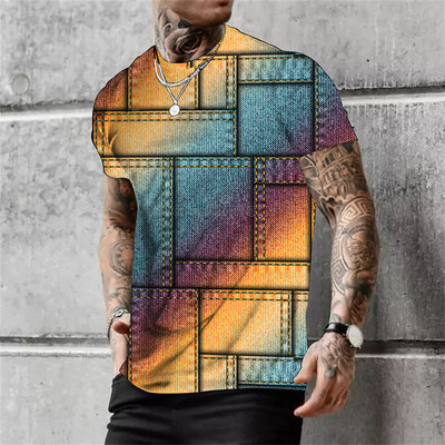 Ljetna muška majica s tribal printom Vintage majice s O izrezom Blagdanska Harajuku košulja kratkih rukava Ležerna muška smiješna odjeća Camiseta