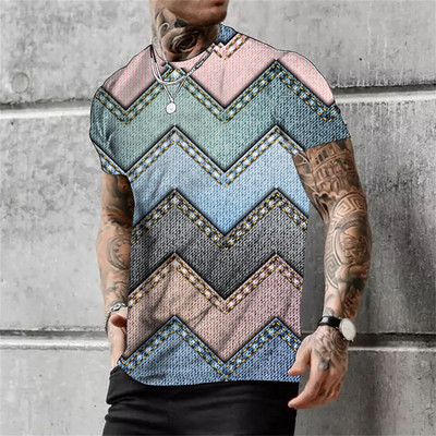 Ljetna muška majica s tribal printom Vintage majice s O izrezom Blagdanska Harajuku košulja kratkih rukava Ležerna muška smiješna odjeća Camiseta