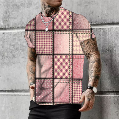 Ljetna muška majica s tribal printom Vintage majice s O izrezom Blagdanska Harajuku košulja kratkih rukava Ležerna muška smiješna odjeća Camiseta