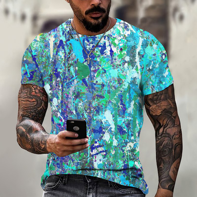 Ljetna muška majica s tribal printom Vintage majice s O izrezom Blagdanska Harajuku košulja kratkih rukava Ležerna muška smiješna odjeća Camiseta