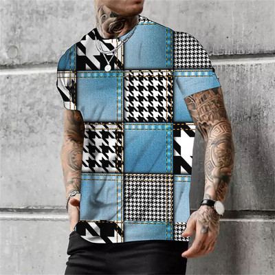 Ljetna muška majica s tribal printom Vintage majice s O izrezom Blagdanska Harajuku košulja kratkih rukava Ležerna muška smiješna odjeća Camiseta