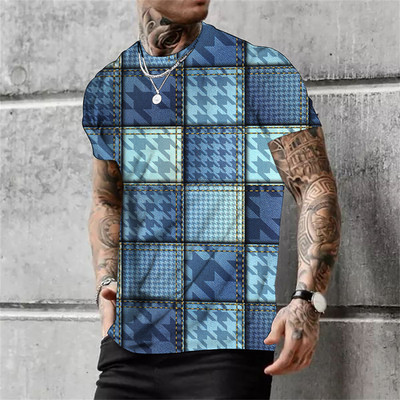 Ljetna muška majica s tribal printom Vintage majice s O izrezom Blagdanska Harajuku košulja kratkih rukava Ležerna muška smiješna odjeća Camiseta