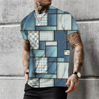 Ljetna muška majica s tribal printom Vintage majice s O izrezom Blagdanska Harajuku košulja kratkih rukava Ležerna muška smiješna odjeća Camiseta