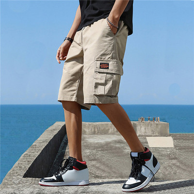 2023 Új nyári Férfi Trend Cargo Shorts Férfi Betűmintás Zseb rövidnadrág Divat Alkalmi Egyenes rövidnadrág Férfi Ropa Hombre