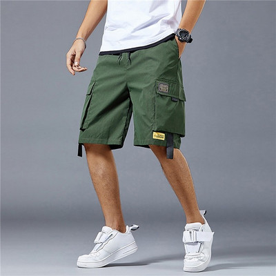 2023 Új nyári Férfi Trend Cargo Shorts Férfi Betűmintás Zseb rövidnadrág Divat Alkalmi Egyenes rövidnadrág Férfi Ropa Hombre