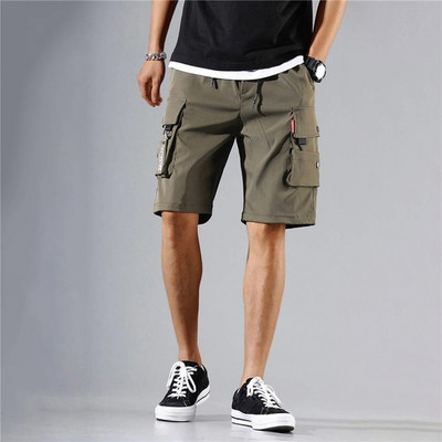 2023 Új nyári Férfi Trend Cargo Shorts Férfi Betűmintás Zseb rövidnadrág Divat Alkalmi Egyenes rövidnadrág Férfi Ropa Hombre