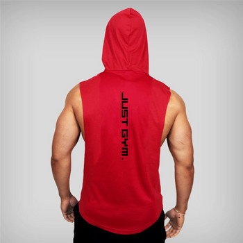 Νέα μόδα Βαμβακερά αμάνικα πουκάμισα Γυμναστήριο Hoodies Tank Top Ανδρικό πουκάμισο γυμναστικής Bodybuilding Singlet προπόνηση Ανδρικό γιλέκο
