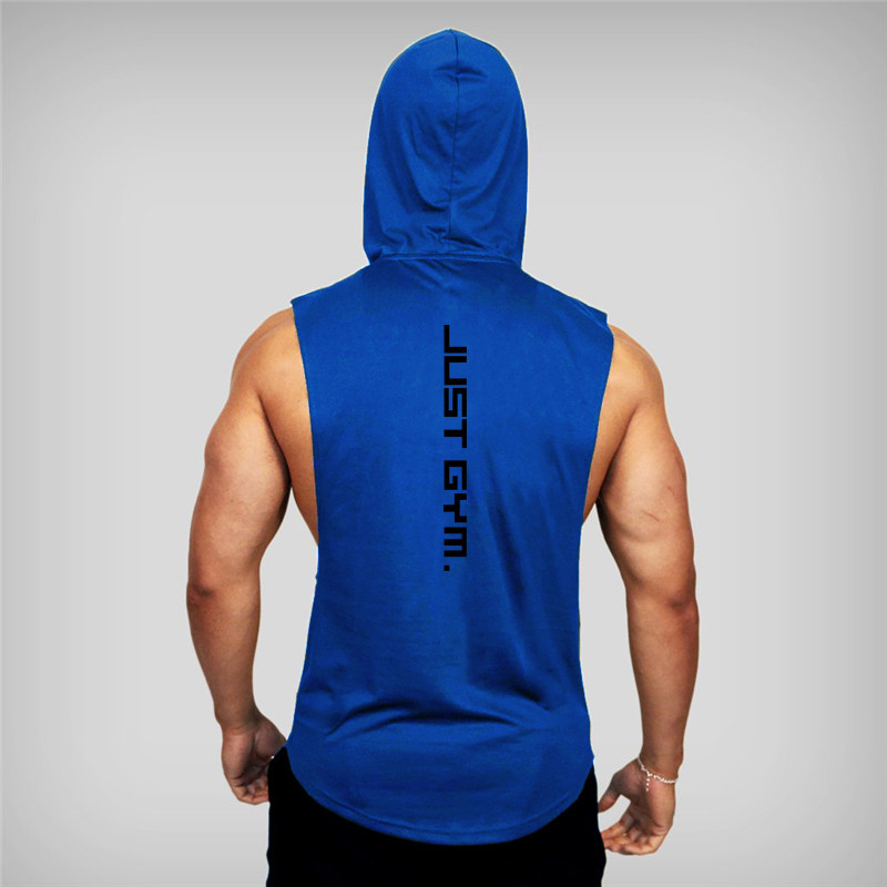 Jauni modes kokvilnas krekli bez piedurknēm Trenažieru zāle Hoodies Tank Top Vīriešu Fitnesa Krekls Kultūrisms Singlet Treniņa Veste Vīriešiem