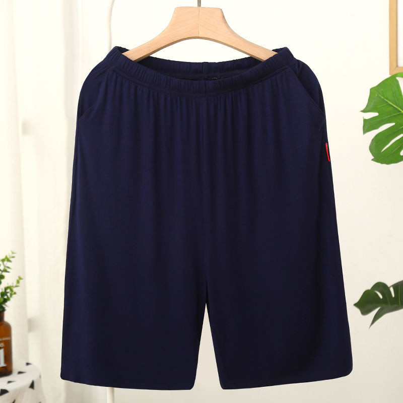 Homme lühikesed meeste sörkimispüksid, vabaaja dressipüksid, meeste suurus 6XL, hingavad kodupüksid Rannapuuvillased lühikesed püksid Meeste triibulised aluspüksid