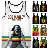 Bob Marley prsluk 2023, nova modna ljetna fitness muška majica bez rukava, ženska hip hop Harajuku ulična potkošulja za plažu