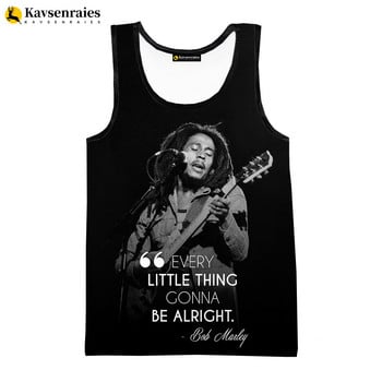 Bob Marley Vest 2023 New Fashion Summer Fitness Ανδρικά φανελάκια Αμάνικα Γυναικεία Hip Hop Harajuku Streetwear Beach Undershirt