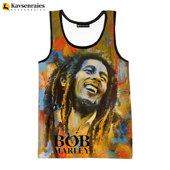 Bob Marley Vest 2023 New Fashion Summer Fitness Ανδρικά φανελάκια Αμάνικα Γυναικεία Hip Hop Harajuku Streetwear Beach Undershirt