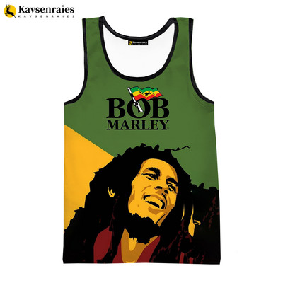 Bob Marley prsluk 2023, nova modna ljetna fitness muška majica bez rukava, ženska hip hop Harajuku ulična potkošulja za plažu