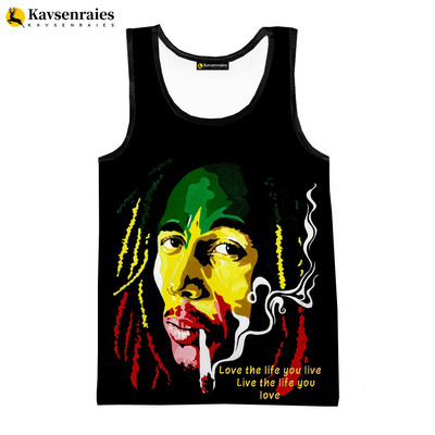 Bob Marley prsluk 2023, nova modna ljetna fitness muška majica bez rukava, ženska hip hop Harajuku ulična potkošulja za plažu
