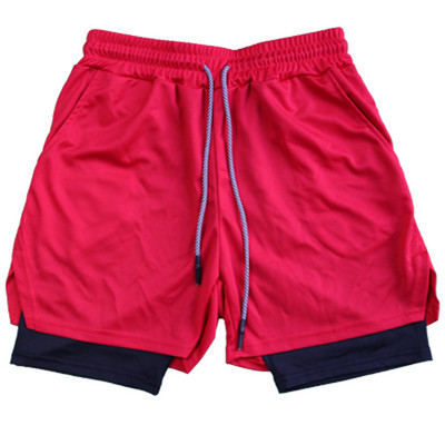 „Manga Print“ vyriški bėgimo šortai, tinkliniai, greitai džiūstantys „Anime“ gimnastikos šortai, 2 in 1, dviaukštės treniruotės, sportinės trumpos kelnės