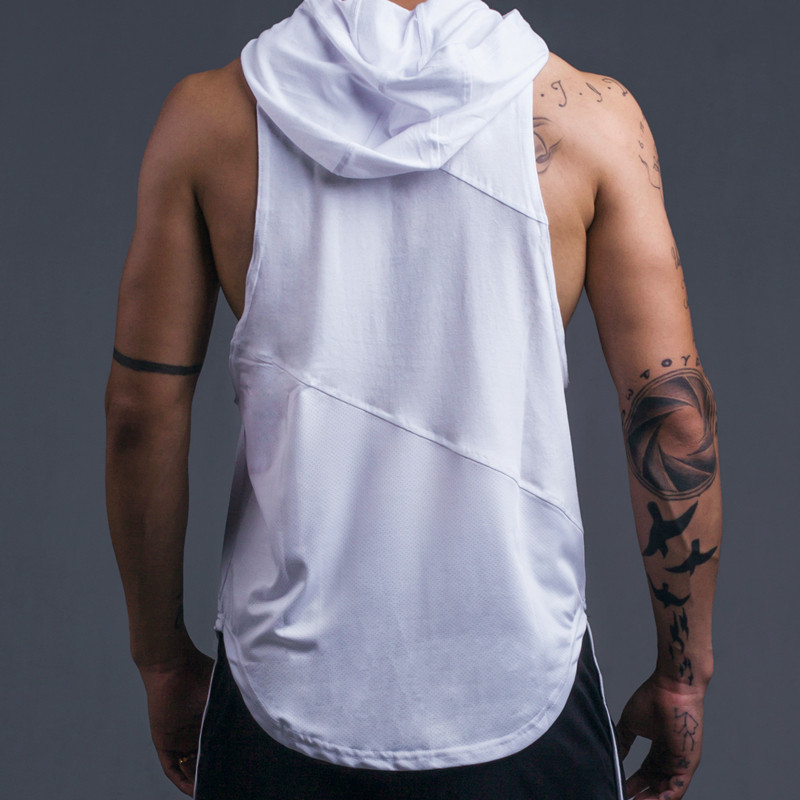 Îmbrăcăminte de marcă Bodybuilding Muscle Guys Fitness Bărbați Sală de sport cu glugă Tank Top Vest Stringer Îmbrăcăminte sport Bumbac Cămașă fără mâneci Hanorac