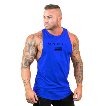 Ανδρικά μπλουζάκια πουκάμισο γυμναστικής φανελάκι γυμναστικής αμάνικο βαμβακερό άνδρα canotte bodybuilding ropa hombre ανδρικά ρούχα