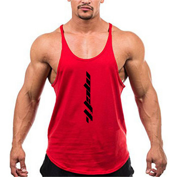 Ανδρικά ρούχα γυμναστικής Bodybuilding Tank tops γυμναστικής Αμάνικο πουκάμισο Βαμβακερό γιλέκο τρεξίματος για μύες Casual Sports Singlets