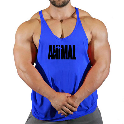 Марка Animal Gym Tank Top Мъжки фитнес облекла Мъжки бодибилдинг потници Лятно фитнес облекло за мъже Риза с жилетка без ръкави