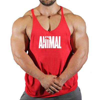 Марка Animal Gym Tank Top Мъжки фитнес облекла Мъжки бодибилдинг потници Лятно фитнес облекло за мъже Риза с жилетка без ръкави