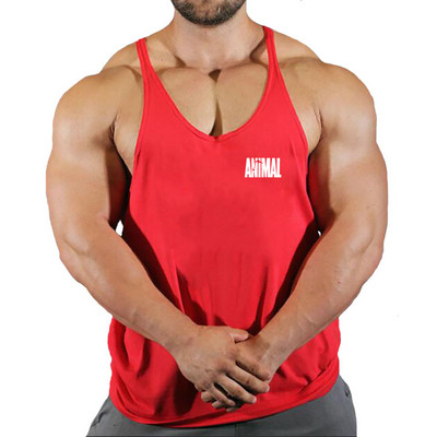 Марка Animal Gym Tank Top Мъжки фитнес облекла Мъжки бодибилдинг потници Лятно фитнес облекло за мъже Риза с жилетка без ръкави