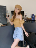 Feynzz 2022 Letné nové dámske oblečenie Fat Sister Hong Kong Style Trend Univerzálne tenké džínsové šortky s vysokým pásom