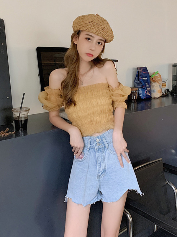 Feynzz 2022 Letné nové dámske oblečenie Fat Sister Hong Kong Style Trend Univerzálne tenké džínsové šortky s vysokým pásom