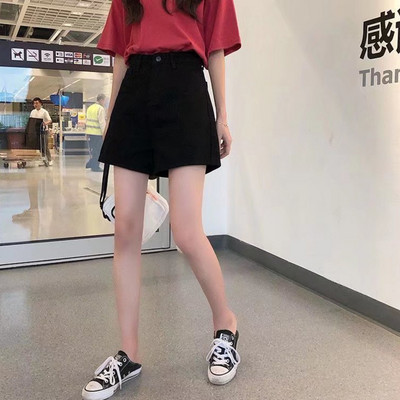 Feynzz Ležerne kratke hlače od plavog trapera Ženske seksi kratke hlače s dugmadima visokog struka i džepovima Uske kratke hlače Ljeto 2021. za plažu Ulične hlače od traperica